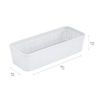 Simplify 6-Piece White Organizing Basket Set