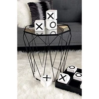 Black Iron Contemporary Accent Table