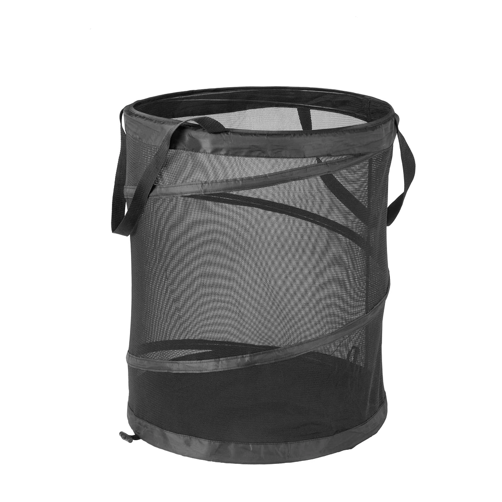 Honey Can Do Black Mesh Pop-up Laundry Hamper