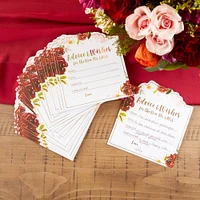 Kate Aspen® Burgundy Blush Wedding Advice Cards, 50ct.