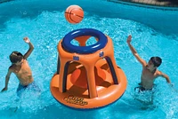 Swim Central 48" Orange & Blue Inflatable  Shoot Ball Swimming Pool Float Game