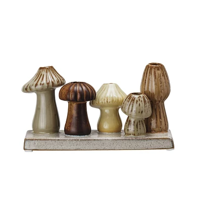 Hello Honey® 4" Enchanted Garden Stoneware Mushroom Vase