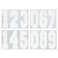 12 Packs: 12 ct. (144 total) 8" Iron-On White Numbers by Imagin8®