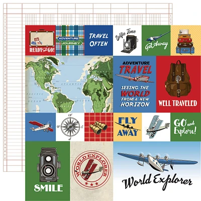 Our Travel Adventure Double-Sided Cardstock 12"X12"-Journaling Cards, 25 Sheets