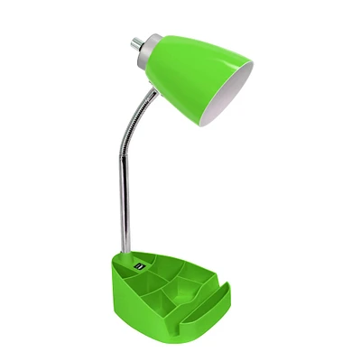 LimeLights 18.5" Gooseneck Desk Lamp with Tablet Stand and USB Port