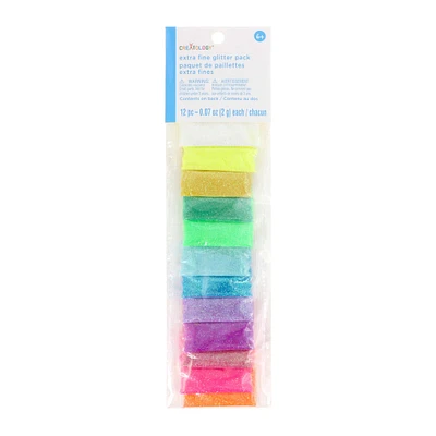 12 Packs: 12 ct. (144 total) Neon Extra Fine Glitter Pack by Creatology™