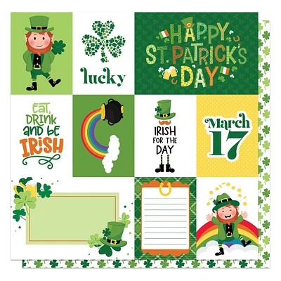 Photoplay Pot of Gold 12" x 12" So Lucky Double-Sided Cardstock, 25 Sheets