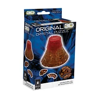 3D Crystal Puzzle - Volcano (Brown/Red): 40 Pcs