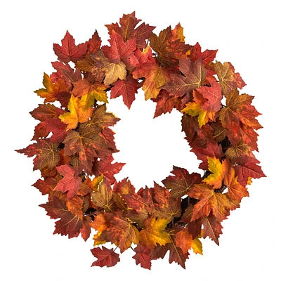 22" Maple Leaf Wreath