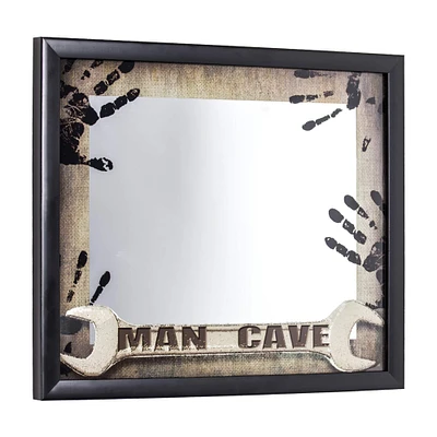 Man Cave Framed Printed Mirror