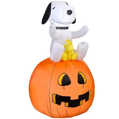 4.5ft. Airblown® Inflatable Halloween Peanuts® Snoopy on Pumpkin
