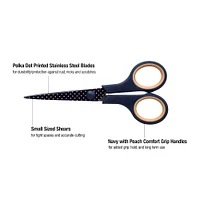 SINGER® Paisley Polka Dot Printed 8.5" Fabric Scissors & 5.5" Detail Craft Scissors Set