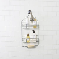 Bath Bliss Gray 2 Tier Shower Caddy