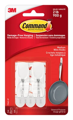 12 Packs: 2 ct. (24 total) Command® Medium Wire Hooks