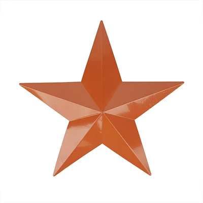 15" Light Brown Country Rustic Star Indoor/Outdoor Wall Decoration