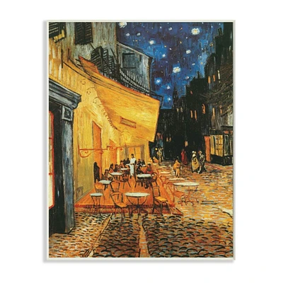 Stupell Industries Café Terrace at Night Traditional Van Gogh Painting Wall Plaque