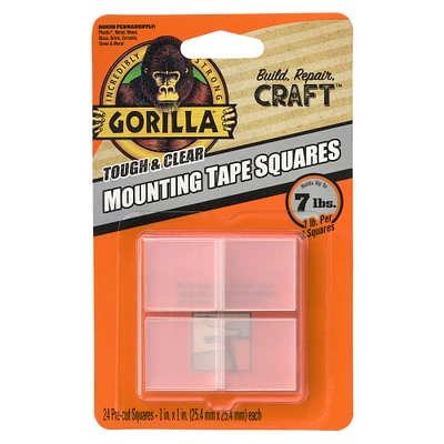 6 Packs: 24 ct. (144 total) Gorilla® Clear Mounting Tape Squares
