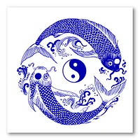 Designart - Chinoiserie Koi Fish II - Traditional Canvas Wall Art Print