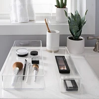 Simplify Long Narrow Clear Drawer Organizer