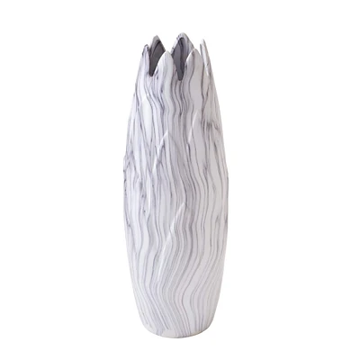 White Stoneware Contemporary Vase