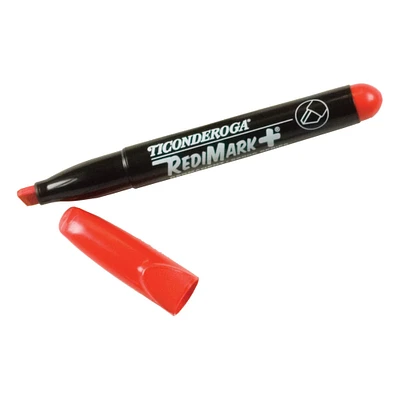 Ticonderoga® RediMark+® Red Chisel Tip Permanent Markers, 12ct.