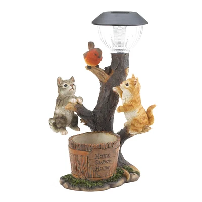 14" Climbing Cats Solar Light