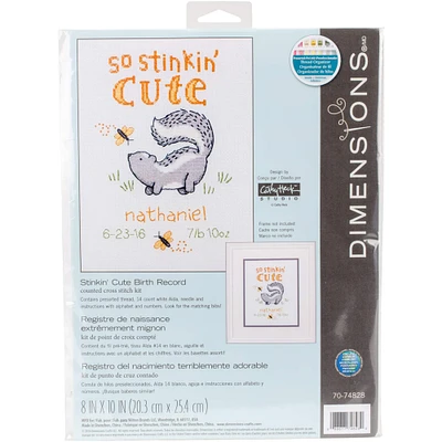 Dimensions® Stinkin' Cute Birth Record Counted Cross Stitch Kit