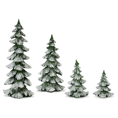 White & Green Tree Set, 6.5", 9", 13.25" & 18"