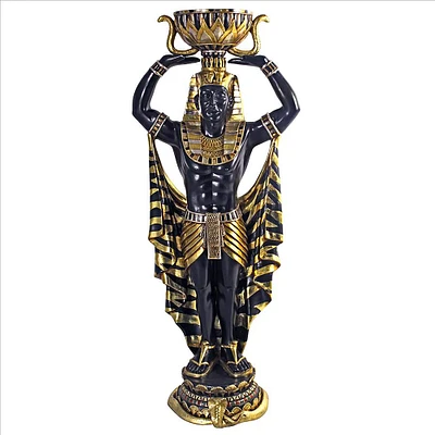 Design Toscano® 4.5ft. Large-Scale Cleopatra's Egyptian Nubian Guard with Urn