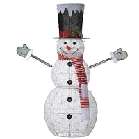 4ft. Pre-Lit Fabric Snowman