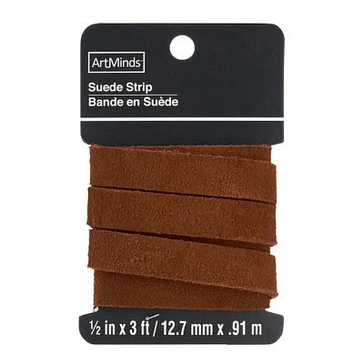 12 Pack: Medium Brown Suede Strip by ArtMinds™