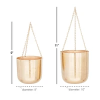 CosmoLiving by Cosmopolitan Gold Metal Glam Planter Set