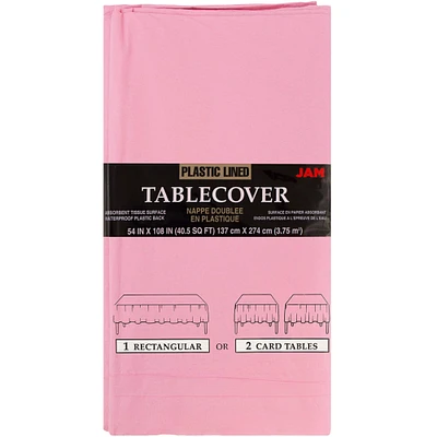 JAM Paper 108" Rectangular Plastic Lined Paper Table Cover