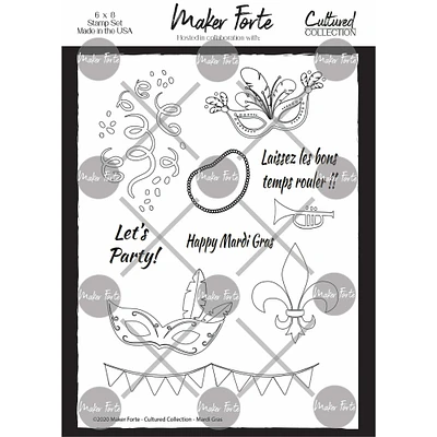 Maker Forte Cultured Collection Mardi Gras Clear Stamps