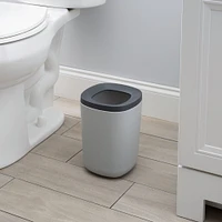 Bath Bliss Gray 2 Piece Wastebasket