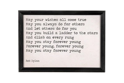 14" May Your Wishes Wood Framed Wall Décor