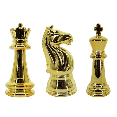 Assorted 6.7" Gold Tabletop Chess Accent Piece by Ashland®