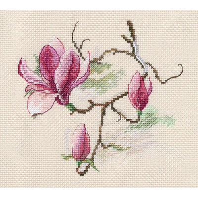 RTO Magnolia Flowers 3 Cross Stitch Kit