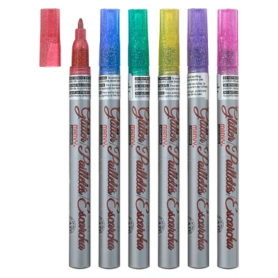 6 Packs: 6 ct. (36 total)  Deco Color™ Glitter Paint Marker Set