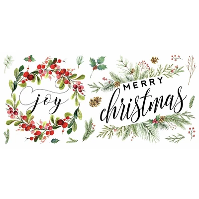 RoomMates Merry Christmas Wreath Peel & Stick Wall Decals