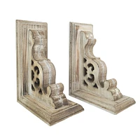 American Art Décor™ 8" Vintage Decorative Wood Bookends, 2ct.