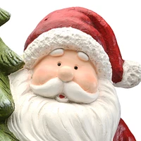 17" Lighted Santa with Christmas Tree Figurine