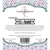 Colorado Craft Company Big & Bold Sympathy & Friendship Rose Clear Stamps