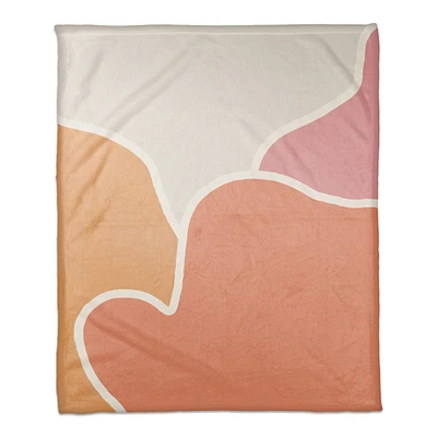 Blush Abstract 50" x 60" Coral Fleece Blanket