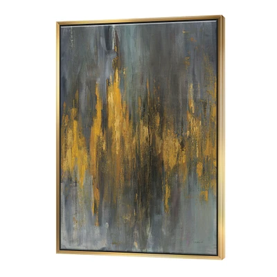 Designart - Black and Gold Glam Abstract