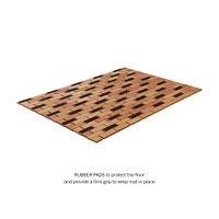 Hastings Home Bamboo Non-Slip Bath and Shower Mat, 24" x 16"