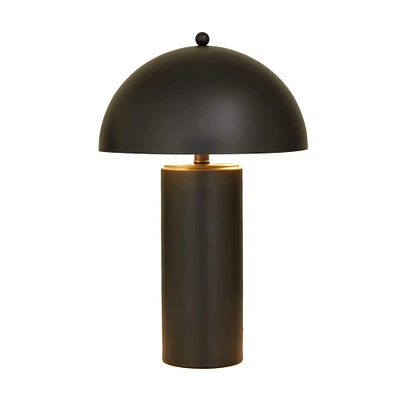 Black Metal Contemporary Table Lamp, 14" x 14" x 22"