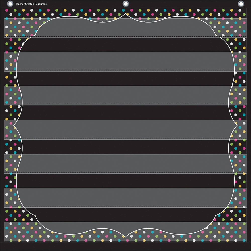 Teacher Created Resources Chalkboard Brights 7 Pocket Chart