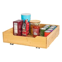 Household Essentials Glidez Bamboo & Steel Slide-Out Storage Organizer