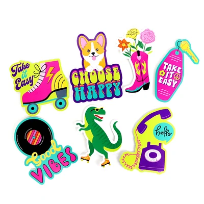 Groovy Dino Vinyl Die Cut Stickers by Recollections™